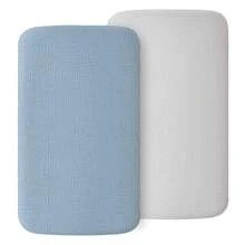 2 件装棉纱布床边婴儿床单，33x20 英寸，超柔软透气，适合男婴和女婴，婴儿礼物 - 彩色 - 查看 5