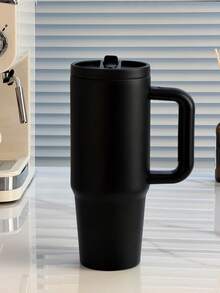 30oz/20oz Vacuum Insulated Tumbler - 24hr Cold, 12hr Hot, FDA Certified 304 Stainless Steel, Leak-Proof Lid With Foldable Straw, Suitable For Gym/Car/Office, Matte Finish - Matte Black - View 6