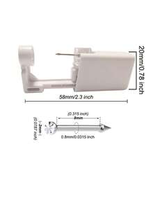 2/4/10pcs Disposable Sterile Nose Piercing Tool Kit With Stainless Steel CZ Nose Stud