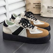 男士德式鞋，2026春季新款，厚底增高运动休闲鞋，百搭鞋款 - 黑色 - 查看 4