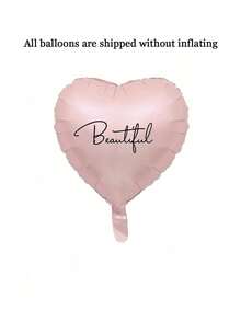 1pc Customizable Foil Heart Balloon, Personalized With Name, Matte Finish Heart Balloon, Valentine's Day Balloon, Personalized Birthday Balloon, Custom Balloon, Self-Designed Balloon - Multicolor - View 6