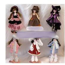 [Random Doll Style] Mori Style New 6 Inch 30cm BJD Doll Multi-Joint Little Princess Dress, Cute Lolita Changeable Doll Clothes - Multicolor - View 4