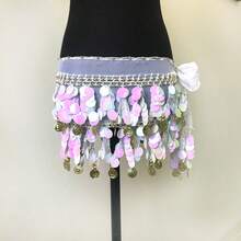 肚皮舞亮片流苏裙，时尚肚皮舞腰裙 - 彩色 - 查看 24