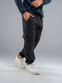 Calça joger cargo masculino - Preto - Visão 1