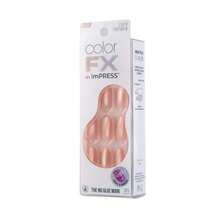 KISS ImPRESS Color FX No Glue Mani 30 Pcs Press On Nails Medium False Nails Metallic Chrome And Cat Eye Peel And Press Hassle-Free Removal Includes Manicure Stick Prep Pad And File All In Medium - 全部投入 - 查看 6