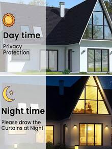 1 Roll One-Way Privacy Window Film, Heat Insulation Anti-UV Sunshade Window Sticker, One-Way Vision Anti-Peeping Sunshade Balcony Blackout Glass Sticker, Home & Office UV Protection Heat Control Reflective Glass Door Decal - Privacy Window Film - View 6