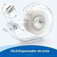 Set de 8 Cinta Adhesiva Transparente con Dispensador y Recargas, Multiusos para Oficina, Hogar y Escuela, 1.8 cm x 25.4 m,40945858 - Multicolor - Ver 2