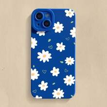 Perforierte Kante Herz Blume bemalte Handyhülle für Samsung S25 Ultra 5G Hülle S24 FE S23 Plus S22 A56 A54 A53 A52 A36 A16 Cover - Schwarz - Übersicht 4