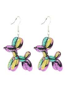 A Pair Of Dazzling Carnival-Themed Parade Earrings, Boots, Map, Bow Tie, Popular Earrings, Daily Wear, For Both Men And Women. - 1 - View 3