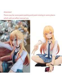 1 pieza Figura de personaje de anime, estatua decorativa de estilo JK de dibujos animados en pose sentada, adecuada para colocar en el tablero del automóvil, la caja de la computadora, el estante de libros, regalo ideal para fans del anime - Multicolor - Ver 8