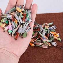 20pcs Miniature Colorful 1:50 Scale Figures - Typical People, Made Of ABS Plastic, For Making Landscape, Railway, Architecture And Theater Miniature Patterns (2.5cm Is The Small Size) - Multicolor - View 12