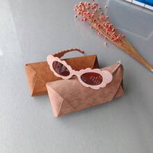 Girls' Fashion Glasses 2026 Cat-Eye With Cute Flowers Various Colors - 橙粉紅色 - 查看 2