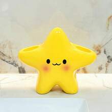 1 Piece Cute Star-Shaped Plastic Toothbrush Holder - Self-Standing Bathroom Storage, Charming Design, Sturdy Plastic Construction, Space-Saving Toothbrush & Toothpaste Organizer - Multicolor - View 6