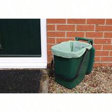 Kerbside Compost Caddy With Locking Lid - Brown - Food Waste Recycling 23 Litre - Plastic Bin With Composting Guide - Brown - View 7