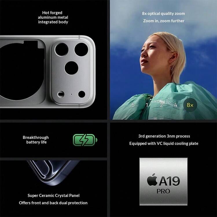 Apple هاتف آبل آيفون 17 برو A20 بايونيك الرائد وكاميرا احترافية بتقنية الجيل الخامس، بسعة 256 جيجابايت وشاشة برو موشن وإطار من التيتانيوم، مقاوم للماء بمعيار IP68، مثالي لتصوير الأفلام بالهواتف المحمولة، والتصوير الفوتوغرافي الاحترافي، وصناع المحتوى، والمصورين، وعشاق التكنولوجيا. - برتقالة نجمية - مشاهدة 3