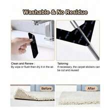 1pc Dual-Tone Blue And Gold Abstract Design Washable, Non-Slip, Lightweight, Easy Care Carpet - Ideal For Living Room, Bedroom Or Home Office, Area Rug - Multicolor - View 10