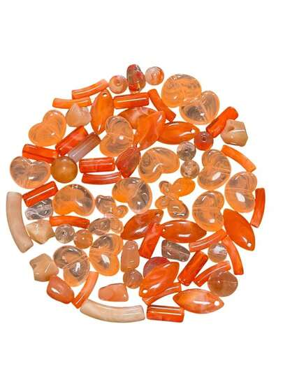 High Quality Colored Dyed Coffee-Colored Acrylic Irregular Beads, Handmade DIY Earrings, Necklaces And Bracelets Beads Materials