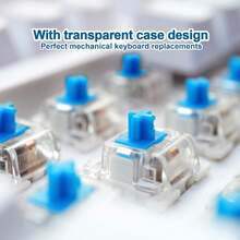 50个机械键盘轴体，青轴/黑轴/红轴，支持热插拔，附赠拔键器，清脆的触感反馈，适用于家庭、办公和游戏。 - 彩色 - 查看 4