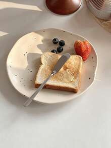 1/2件套简约风格银色不锈钢平头黄油刀，奶酪甜点刀，早餐涂抹刀，面包黄油果酱刀，高品质餐具，家用三明治涂抹切片刀 - 彩色 - 查看 10