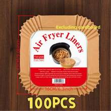 50/100/300片装大号方形烘焙纸垫 - 加厚不粘、耐油、耐热高达450°F (232°C)，适用于烤箱、空气炸锅、微波炉、蒸锅 - 无涂层不粘表面，预切割，方便使用 - 非常适合 - 彩色 - 查看 11