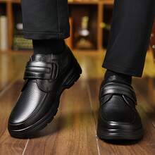 Giày bốt đi tuyết nam bằng cotton buộc dây, kiểu dáng đơn giản và thời trang, ấm áp, chống trượt, đế mềm bền, kiểu dáng cổ trung bình, thích hợp cho hoạt động ngoài trời, cắm trại. - YG17 Đen - Xem 5