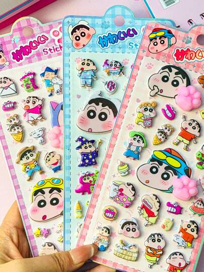 1pc Crayon Shin-Chan Cute Cat Paw Pressure Relief Sticker, Suitable For Luggage, Cups, Paper, Phones, Gift Decoration, Notebooks, Diaries, Decorative Stickers, Home Decor, Decoration, Party Decoration