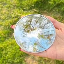 手持凸面镜，广角镜头，旅行摄影装备，小型圆形自拍镜，有大号和小号可选。凸面镜广角拍摄，旅行必备礼物，自拍神器，小巧便携，情人节情侣合影镜，高品质反射效果，内容创作者必备配件。 - 彩色 - 查看 7