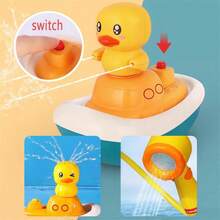 1 Set Kids Bath Spraying Shower Head Toys, Pirate Duck & Yellow Duck Water Play Toys, Parent-Child Interactive, Outdoor Pool Water Game Toys - Pirate Duck - View 8