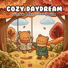 GDTME Un libro da colorare per un sogno ad occhi aperti confortevole, che raffigura la felice vita quotidiana di un piccolo orso, 24 pagine di simpatici e divertenti scarabocchi, ideale per il relax e il sollievo dallo stress. Questo è un regalo perfetto per gli appassionati di colorazione in occasione di compleanni, San Valentino, Pasqua, ritorno a scuola, Festa della Donna e come articoli di cartoleria/forniture per ufficio. - Multicolore - Visualizzare 14