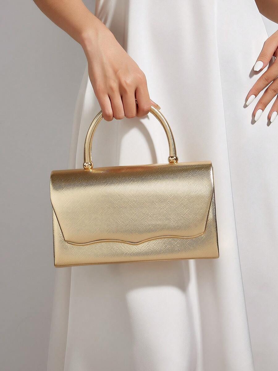 Glitter Clutch Bag For Evening Party & Ball With Noble Fashionable Women's Handbag Perfect For Lady, Woman, For Party Girl Perfect For Party, Wedding, Prom, Dinner/Banquet,Best Gift For Women Mom Teacher Friend - Gold - View 1