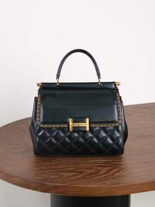 2026 New Luxury Fashion Chain Handbag For Women, High-Quality Large Capacity Double-Sided Bag, Exquisite Chic Quilted Embroidery One Shoulder Crossbody Bag, Heavy-Duty Hardware Soft Leather Versatile Tote Bag - Multicolor - View 9