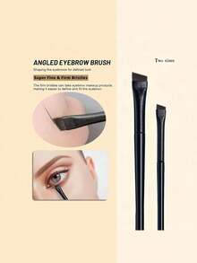 5/7 Pcs Precise Eye Makeup Brush Set | Curved & Angled Eyeliner Brushes, Double-Ended Brow Brush - Soft Synthetic Bristles, Suitable For Sensitive/Dry Skin (Professional Grade), Makeup Brush Set, Makeup Brush Set, Complete Makeup Tools, Makeup Brush Set, Complete Makeup Tools, Makeup Brush Set, Makeup Brush Set, Makeup Gift Set - Black - View 4