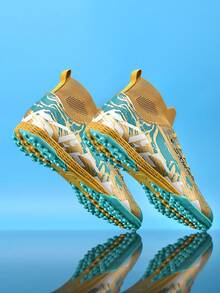 STARNOVO Adult Football Shoes - Chunky Heel - Professional Competition Training Shoes - Youth And Adult Sports Shoes - Gold - View 2