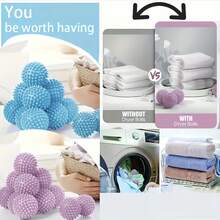 Reusable PVC Laundry Balls - Anti- Dryer And Washing Machine Laundry Balls, For Fabric Separation, Lint/Hair/Stain Removal, Replacing Fabric Softener, Reducing Wrinkles And Static, Chemical-Free, Suitable For Home And Laundromat Use (Multiple Colors) - View 8
