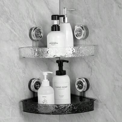 1pc Plastic Desktop Makeup Organizer, Vanity Tray, Bathroom Storage Rack, No Drill Wall Mount Storage Shelf, Luxury Storage Rack, Kitchen Utensil Holder, Drawer Organizer Box, Divided Storage, Jewelry Holder, Cosmetic Organizer, Skincare Rack, Multi-Function Storage Shelf