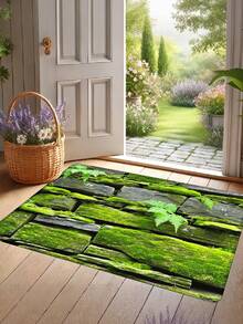 1 Stück Moosstein-Textur Natürlicher Stil Fußmatte, Flanell Bodenmatte für Wohnzimmer Schlafzimmer Eingang, Outdoor Teppich, Kleiner Teppich, Fußmatte für Haustür, Eingangsteppich, Wohnzimmerteppich, Grauer Teppich, Bodenmatte, Raumdekoration, Eingangsfußmatte, Maschinenwaschbarer Teppich - Verschiedenfarbig - Übersicht 8