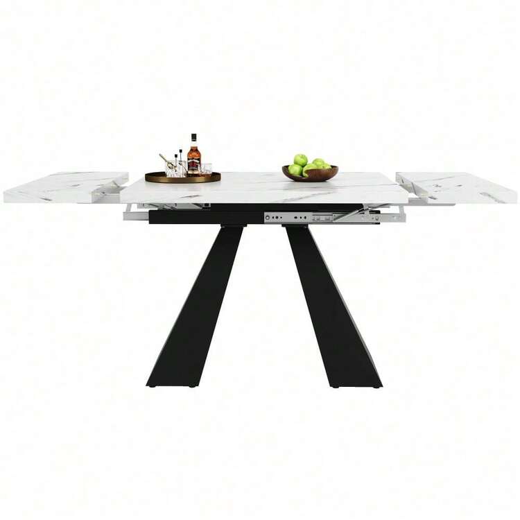 Dining Table & Chair Sets - 白色+MDF+金屬 - 查看 10
