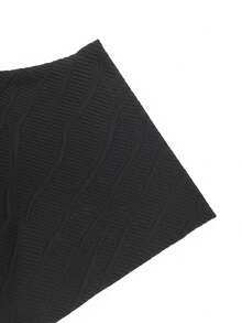 GRDR Camiseta de manga corta con textura de punto, nueva camiseta interior casual de cuello redondo para hombre de primavera/verano - Negro - Ver 4