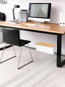 1pc Creative Minimalist Cable Management Box, Desk Organizer For Sockets, Power Strips, Routers, Wooden Cable Tidy Box - Multicolor - View 10
