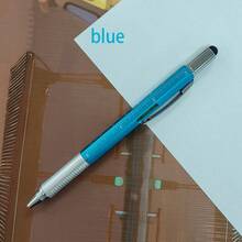 6-In-1 Multifunctional Touchscreen Stylus Pen, All-In-One Technical Tool Pen With Flathead & Screwdriver, Ballpoint Pen, Stylus, Ruler, Level, Convenient Tool Kit, Great Gift For Men - Multicolor - View 11
