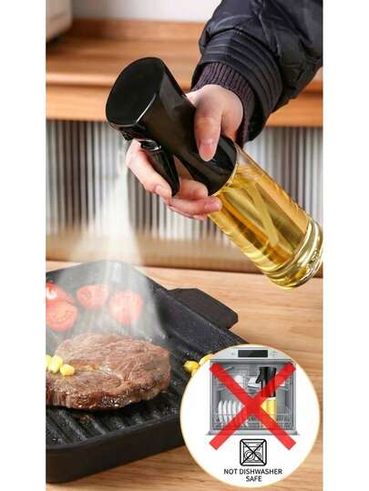 1 pieza Este producto no es apto para lavar en lavavajillas, botella para descarga de aceite para el hogar, botella rociadora para barbacoa al aire libre, aceite de cocina, aceite de ensalada, aceite vegetal, lata de aceite portátil para viajes, muy adecuado para cocinar, hornear, asar a la parrilla y ensaladas, es una herramienta ideal para el hogar, el restaurante y el campamento al aire libre, también un regalo festivo para la esposa y la madre [se envía un estilo y color aleatorio]