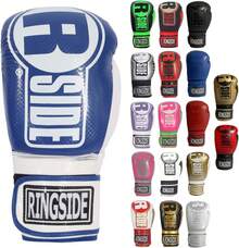 Thai Boxeo Kickboxing Muay Thai Guantes de Entrenamiento Sparring de Boxeo Guantes - Blanco/Rojo - Ver 1
