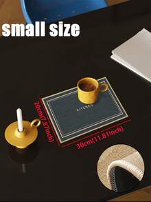 3.5mm Thick Soft Rubber Linen Kitchen Mat, Simple Solid Color Letter Style Kitchen Absorbent Rug, Edged Carpet To Prevent Peeling, Water-Absorbing And Easy To Clean Mat, Linen Surface, Foam Middle Layer, Rubber Bottom, Suitable For Kitchen Rugs, Home Decor, Bathroom, Entryway, Laundry Room, Hallway, Living Room And More - Multicolor - View 13