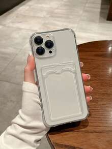 New Transparent Card Holder Case With Printed Photo Slot, Shock-Proof Phone Case Compatible With IPhone 14, 14 Pro, 14 Pro Max, 13, 13 Pro, 13 Pro Max, 11, 11 Pro Max, 12, 12 Pro, 12 Pro Max, XR, XS, 15, 15 Pro, 15 Pro Max, 16, 16 Pro, 16 Pro Max, 17, 17 Pro, 17 Air, 17 Pro Max, Galaxy S24, A04, A12, A13, A14, A23, A24, A32, A33, A51, A52, A53, A54, A72, S20 FE, Redmi 9, Redmi 9A, Shock-Proof Protective Phone Case - Multicolor - View 5