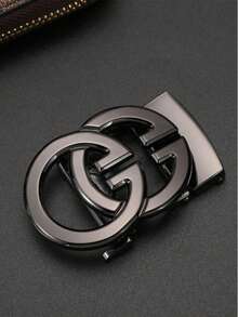 1条男士真皮皮带，配合金自动扣，高端百搭时尚休闲裤腰带 - 彩色 - 查看 11