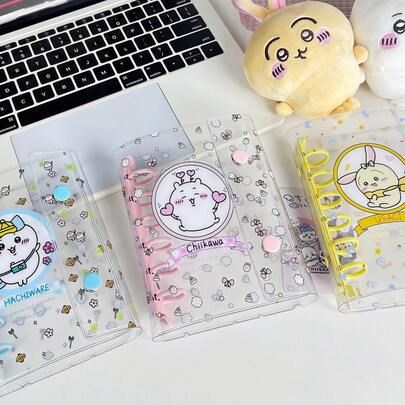 1本透明螺旋笔记本，3D浮雕钻石贴纸螺旋笔记本，贴纸书，KPOP照片卡收纳笔记本，双环软皮透明螺旋笔记本，手工DIY日记本，相册，贴纸书，笔记本，剪贴簿，计划本，学校及办公用品