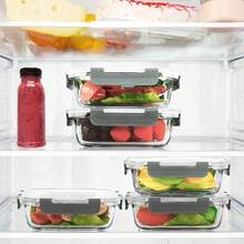 8pcs Glass Food Storage Containers With Airtight Lids, Glass Meal Prep Containers, Microwave, Oven, Fridge & Dishwasher Lunch Containers, - Multicolor - View 9