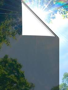 1 Roll One-Way Privacy Window Film, Heat Insulation Anti-UV Sunshade Window Sticker, One-Way Vision Anti-Peeping Sunshade Balcony Blackout Glass Sticker, Home & Office UV Protection Heat Control Reflective Glass Door Decal - Privacy Window Film - View 10