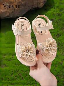 2023 New Girls Sandals, Fashion Versatile Non-Slip Durable Slippers, Wholesale - White - View 4