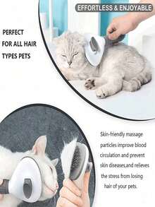 1pc Versatile Pet Hair Care Grooming Kit Self-Cleaning Deshedding Flea Comb Dog/Cat Grooming Home/Travel Graduation/Father's Day Practical - Multicolor - View 9